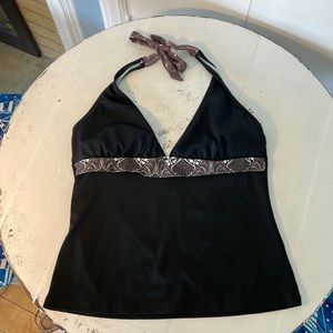 ATHLETA bathing suit top M tankini black